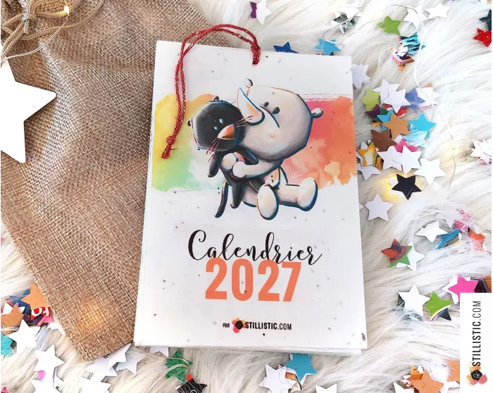 Calendrier à planter 2027 des animaux éco-responsable papier graine ensemensé