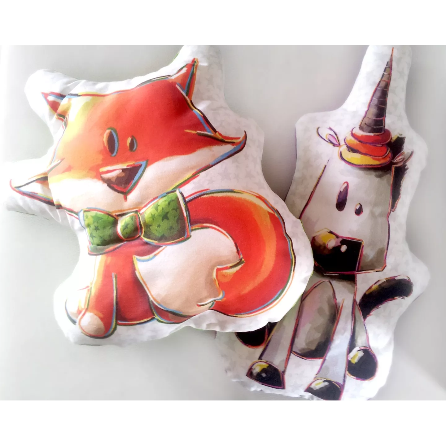 Coupon tissu Sans substances nocives à découper et coudre pour fabrication coussin animal (ou bouillotte sèche) renard + guirlan