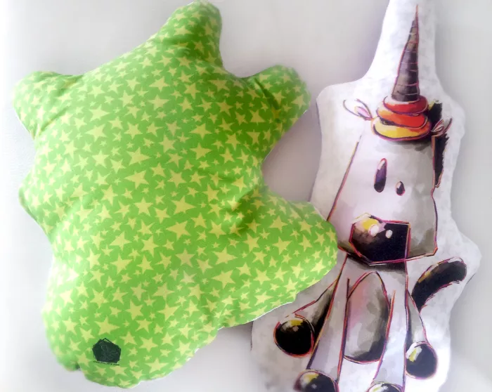 Coupon tissu Sans substances nocives à découper et coudre pour fabrication coussin animal (ou bouillotte sèche) renard + guirlan