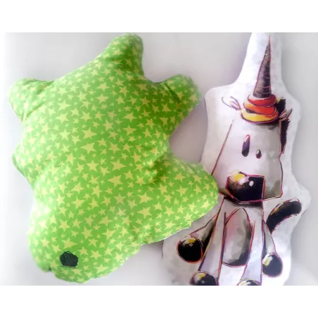 Coupon tissu Sans substances nocives à découper et coudre pour fabrication coussin animal (ou bouillotte sèche) renard + guirlan