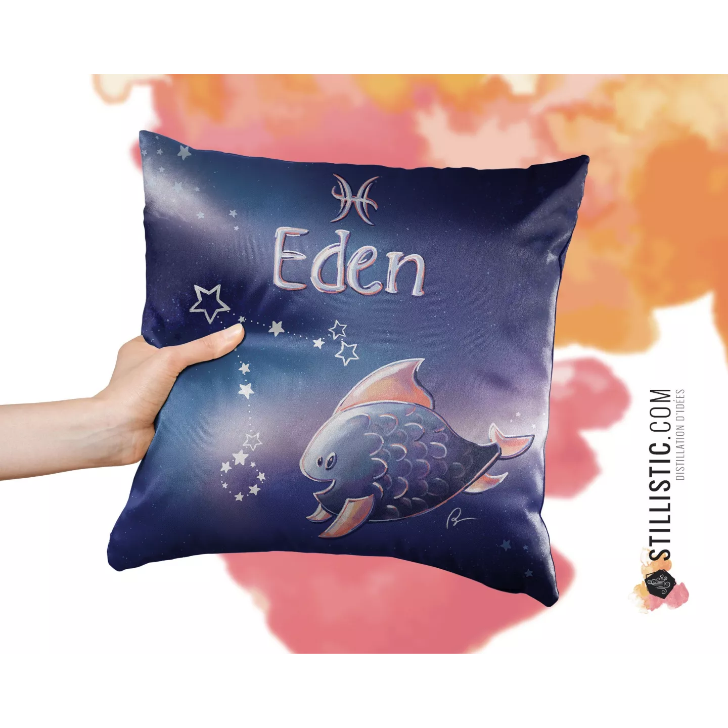 Précommande - Coupon tissu Coussin de naissance Astrologie Sans substances nocives à découper et coudre
