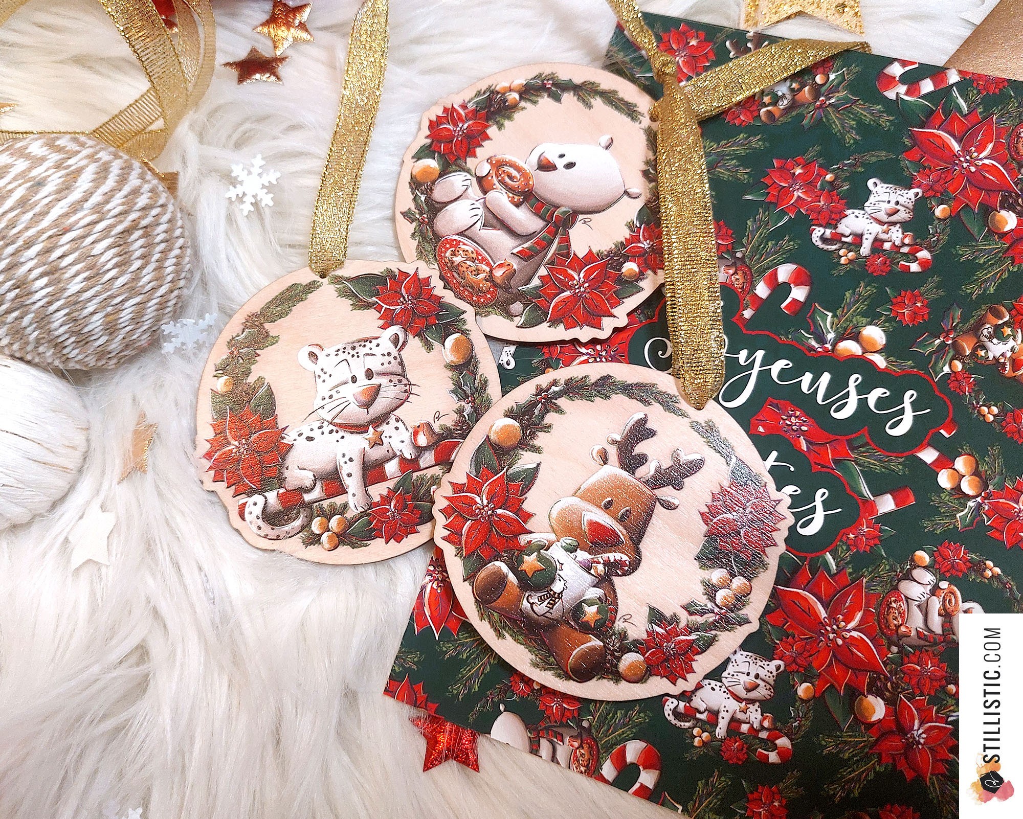 Enveloppes Décorées Noël – Motif DÉCORATION DE NOËL, Papier 80 G/m² (neuf)