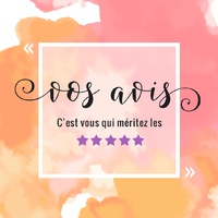 *** DES CLIENTS 5 ETOILES ***
Oui, parce que c'est avant tout vous qui les méritez les 5 étoiles ! Vous êtes merveilleux et vous n'imaginez pas à quel point vos retours, vos avis et vos petits messages sont importants pour moi !
Ils donnent du sens à mon travail, à ma vie, et me donnent l'énergie et le courage de continuer, sans jamais baisser les bras !
Alors un immense merci à vous, mes clients adorés, je vous aime fort <3
Boutique en ligne | Avis clients | Artisanat | Créatrice française